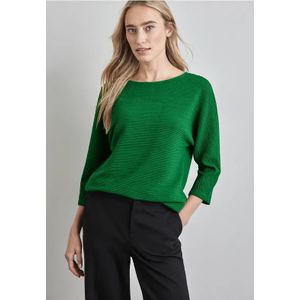 Street One Dames Shirt met een fijne textuur in Groen, in size: 34