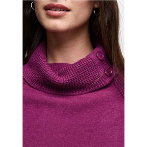 Street One Dames Trui met opstaande kraag in Pink, in size: 34