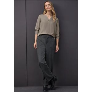 Street One Dames Tuniek in effen kleur in Bruin, in size: 34