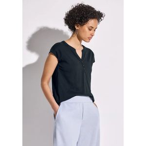 Street One Dames Shirt in tuniek-look in Blauw, in size: 34