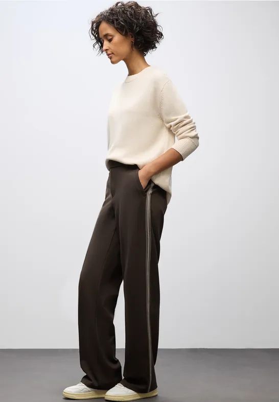 Street One Dames Straight Legs in Zwart, in size: 32