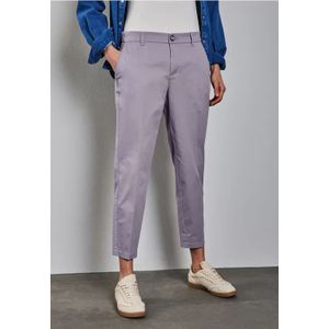 Street One Dames Zachte keperstof chino in Paars, in size: 44