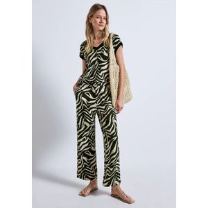 Street One Dames Gedessineerde jumpsuit in Groen, in size: 34
