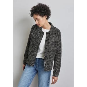 Street One Dames Kort boucléjasje in Zwart, in size: 44