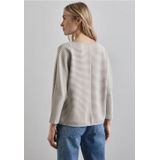 Street One Dames Shirt met diagonale structuur in Beige, in size: 34