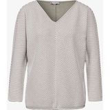 Street One Dames Shirt met diagonale structuur in Beige, in size: 34