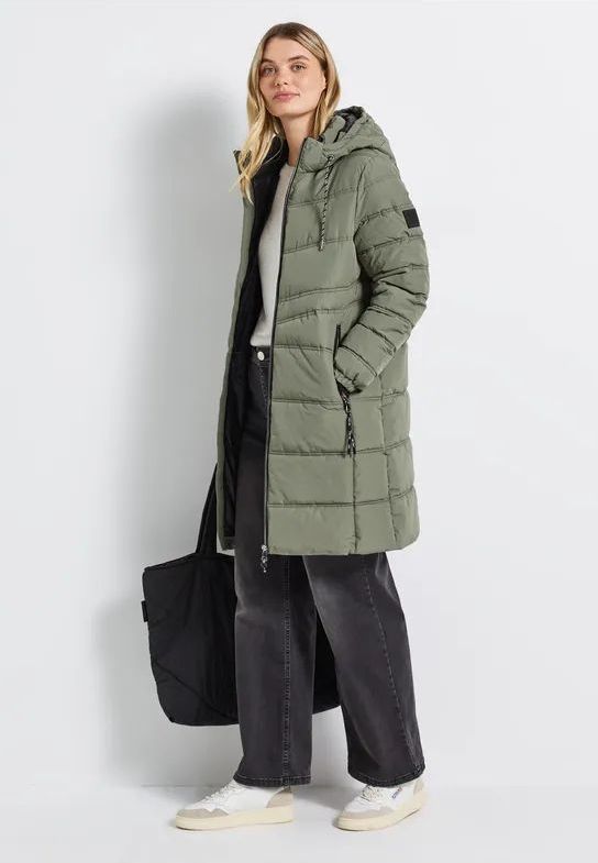 Street One - Lang Gewatteerd Jack - Groen - Dames