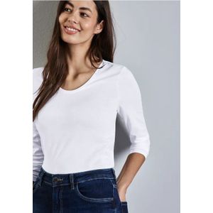 Street One - Shirt - Wit - Dames - Ronde V-hals
