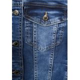 Street One Dames Jeansjasje in blauw in Blauw, in size: 34