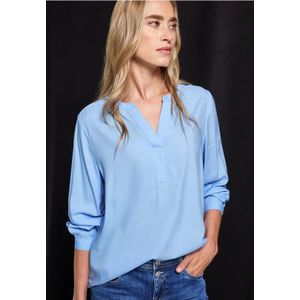 Street One Dames Tuniek met gespleten hals in Blauw, in size: 34