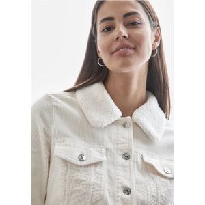 Street One - Corduroy Jack - Dames - Groen - Katoen - Afneembare Kraag