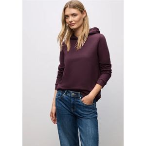 Street One Dames Sweater met capuchon in Rood, in size: 34