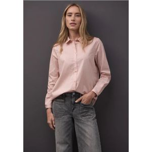 Street One Dames Gestreepte zakelijke blouse in Roze, in size: 34
