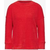 Street One - Pluizig Shirt - Rood - Dames