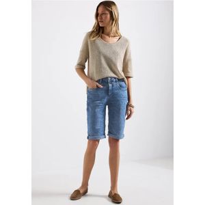 Street One Dames Bermuda jeans in Blauw, in size: 33