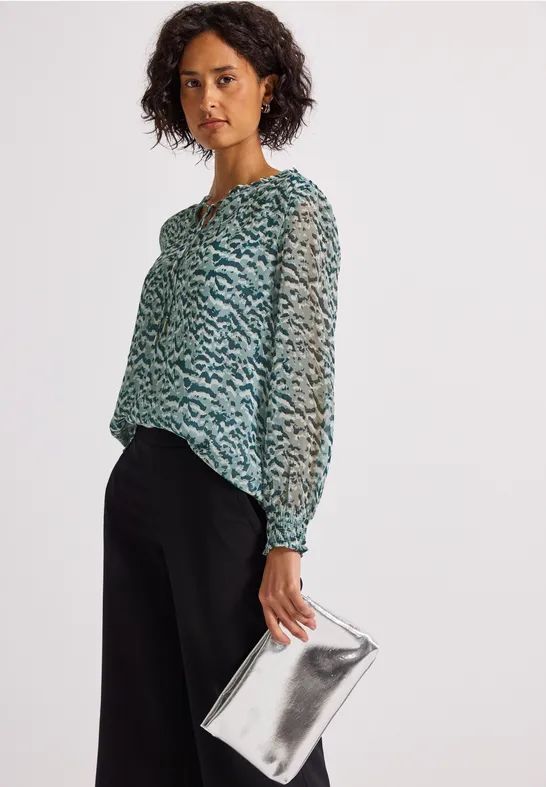 Street One - Gedessineerde Chiffontuniek - Blauw