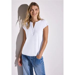 Street One Dames Shirt in tuniek-look in Wit, in size: 44