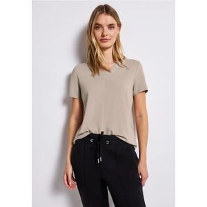 Street One - Dames Shirt - Beige - V-hals