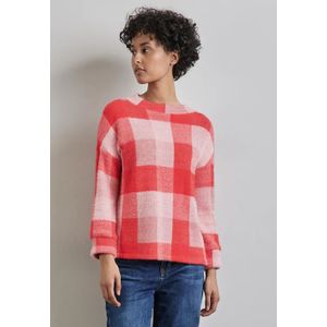 Street One Dames Geruit coltruitje in Rood, in size: 42