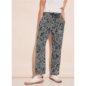 Street One Dames Viscose broek in Zwart, in size: 42