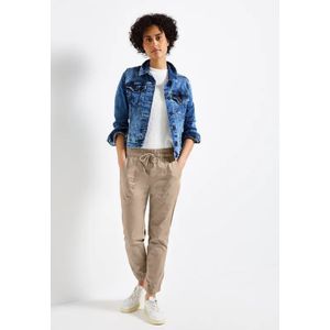 Street One Dames Loose Fit broek in Beige, in size: 42