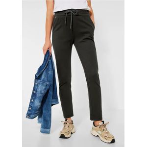 Street One Dames Loose fit broek in effen kleur in Groen, in size: 32