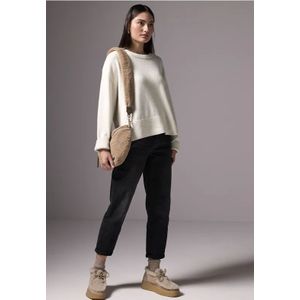 Street One Studio Dames Gebreide trui met ronde hals in Wit, in size: 42