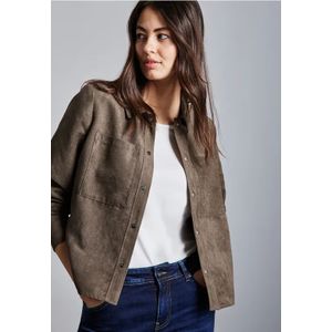 Street One Dames Corduroy overhemd in Bruin, in size: 44