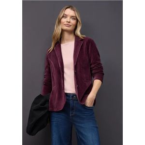 Street One Dames Zachte corduroy blazer in Rood, in size: 36