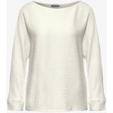 Street One - Gestructureerd Overhemd - Wit - Viscosemix met Stretch