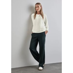 Street One - Gestructureerd Overhemd - Wit - Viscosemix met Stretch