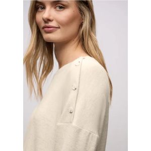 Street One Dames Zacht shirt met knopen in Beige, in size: 34
