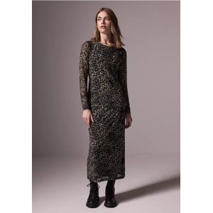 Street One Studio Dames Bedrukte maxi jurk in Bruin, in size: 40