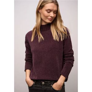 Street One Dames Zachte chenille trui in Rood, in size: 38