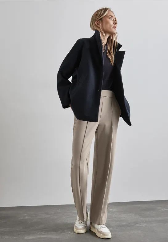 Street One Dames Casual broek in Beige, in size: 32