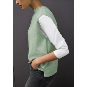 Street One Dames Mouwloze trui in Groen, in size: 34