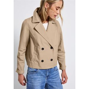 Street One Dames Korte trenchcoat in Beige, in size: 34