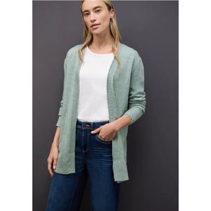 Street One Dames Vest met rolrand in Blauw, in size: 34