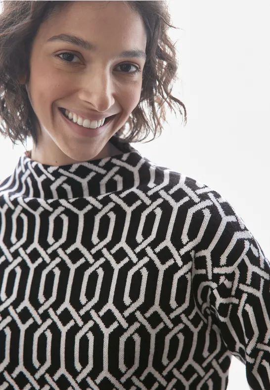 Street One - Gebreide Trui - Multicolor - Jacquard - Dames