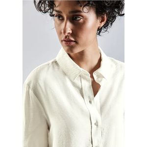 Street One Dames Relaxte overhemdblouse in Wit, in size: 42
