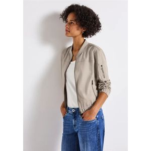 Street One Dames Blouson in een gemêleerde look in Beige, in size: 38