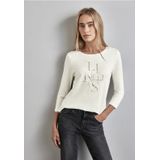 Street One - A322312 - T-shirt - Gebroken Wit - Dames