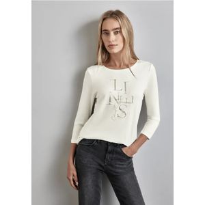 Street One T-shirt met Illustratie Dames - Gebroken Wit