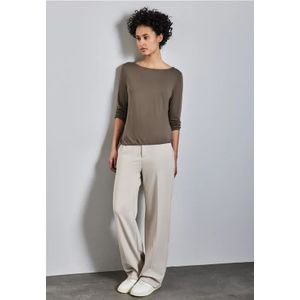 Street One Dames Shirt met lange mouwen in Bruin, in size: 40