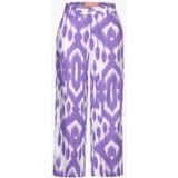 Street One - Dames 7/8-Broek - Paars - Linnen - Met Print