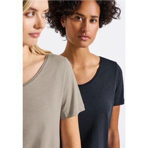 Street One Dames 2-pack V-hals Shirt in Multicolour, in size: 34