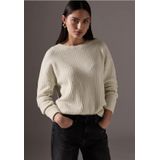 Street One - Studio - Gebreide Trui - Beige - Met Structuurpatroon