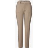 Street One Dames Casual broek in Beige, in size: 34