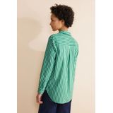 Street One - Damesblouse - Gestreept - Lange Mouwen - Shirtkraag