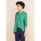 Street One - Damesblouse - Gestreept - Lange Mouwen - Shirtkraag